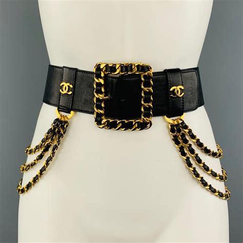 gold chanel chain belt|genuine leather Chanel belt women.